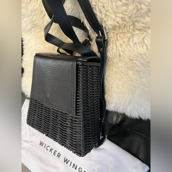 Wicker Wings Black Tall Tixing Backpack (Genuine Leather & Rattan) - Picture 6 of 16